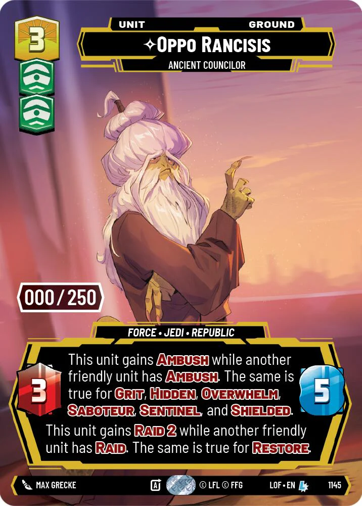 Oppo Rancisis - Ancient Councilor (1145) (Serialized) (1145) [Legends of the Force]