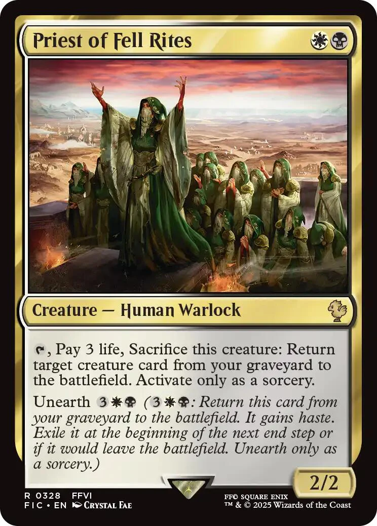 Priest of Fell Rites (Surge Foil) [FINAL FANTASY Commander]