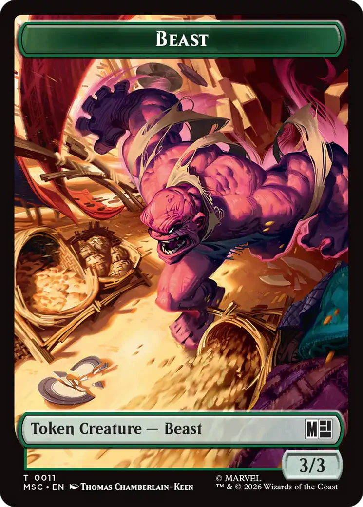 Rhino (013) // Beast (011) Double-Sided Token [Marvel Super Heroes Commander Tokens] - Image 2