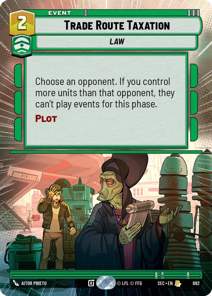 Trade Route Taxation (882) (Hyperspace Foil) (882) [Secrets of Power]