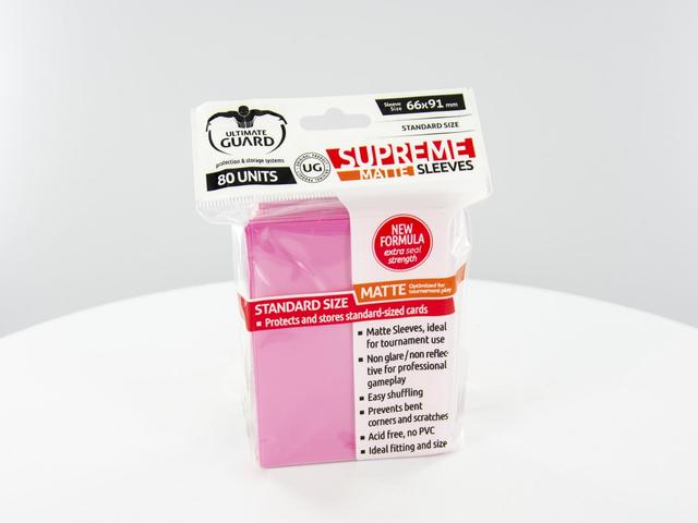 Ultimate Guard - SUPREME SLEEVES MATTE - Standard size - pink