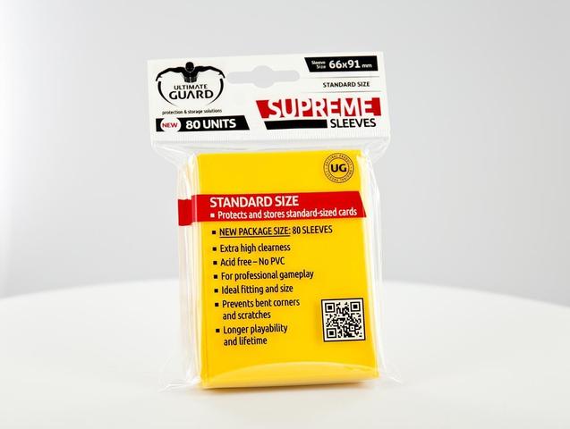 Ultimate Guard - SUPREME SLEEVES - Standard size - yellow